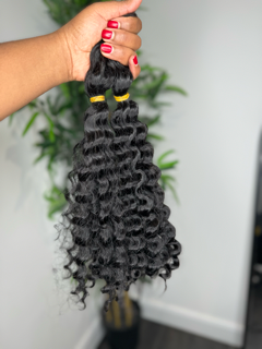 Human hair bulk for boho curls